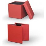 taburet Kondela Tela, ekokůže červená – Zboží Dáma