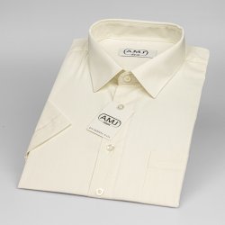 AMJ košile Classic s krátkým rukávem světle růžová