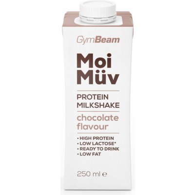 MoiMüv Protein Milkshake GymBeam čokoláda, 250 ml – Zboží Mobilmania