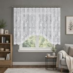 Dekorační oblouková krátká záclona na žabky RENATA 150 bílá 400x150 cm MyBestHome – Hledejceny.cz