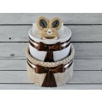 dortNEdort Dvoupatrový plenkový dort s hryzátkem od Ababu – Zboží Dáma