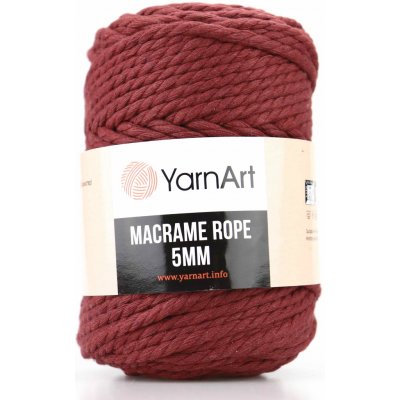 Yarn Art Macrame Rope 5 mm 781 bordó
