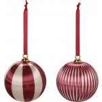 Vánoční baňky Lustre White Burgundy set 2 ks Wikholm Form – Hledejceny.cz