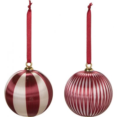 Vánoční baňky Lustre White Burgundy set 2 ks Wikholm Form – Hledejceny.cz