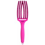 Olivia Garden Finger Brush kartáč na vlasy masážní 6-řadový střední Bright Pink – Zboží Mobilmania