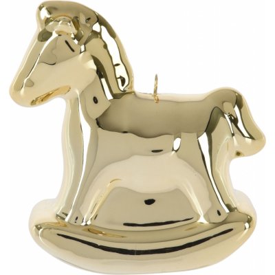 H&L Houpací koník 6cm, zlatý, dekorace – Hledejceny.cz