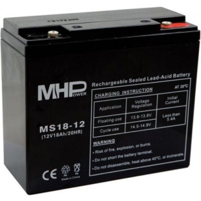 MHPower MS18-12 VRLA AGM 12V 18Ah MS18-12 – Zboží Mobilmania