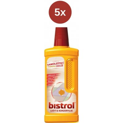 Bistrol samoleštící emulze na podlahy 5 x 500 ml – HobbyKompas.cz