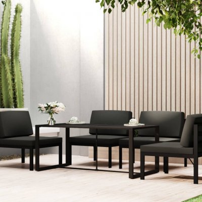 OMAXI 774250 Venkovní jídelní stůl antracitový 120 x 60 x 66 cm hliník – Hledejceny.cz