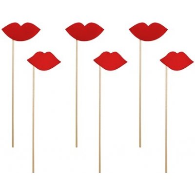 Partydeco rty (ústa, pusinky) 6 ks - rekvizity do fotobudky na svatební focení – Hledejceny.cz