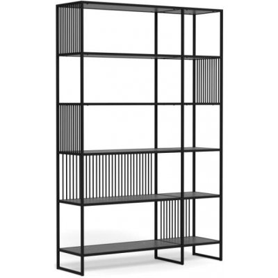 Actona Knihovna Strington 120 cm černá – Zboží Mobilmania