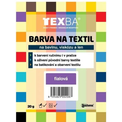 Texba barva na textil 20 g fialová – Zboží Mobilmania