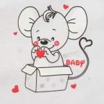 NEW BABY Kojenecké dupačky Mouse bílé – Zboží Dáma