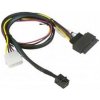 PC kabel Supermicro 55cm MiniSAS HD SFF-8643 to U.2 PCIE SFF-8639 with Power Cable