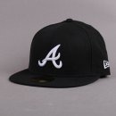 New Era 5950 MLB Basic Atlanta Braves Black White