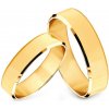 Prsteny iZlato Forever prstýnky ze žlutého zlata s fázovaným profilem SKOS004