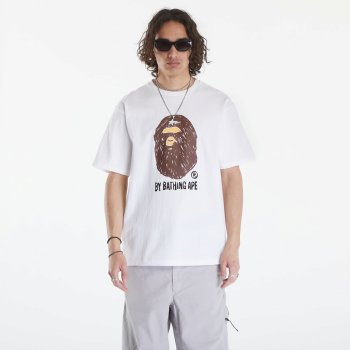 A BATHING APE Hand Draw Side Big Ape Head Tee white