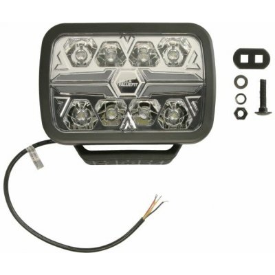 HELLA Univerzální levé / pravé přední světlo světlo (obdélníkový BLADE LED 12/24V 36W Š 222mm V 153mm D 58mm čirý hliníkový poziční světlo dálkové světlo délka kabelu 500 – Hledejceny.cz