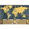 Nástěnné mapy Stírací mapa světa EN – coffee edice XL