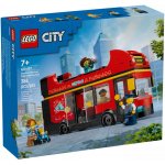 LEGO® City 60407 Červený dvoupodlažní vyhlídkový autobus – Zboží Živě
