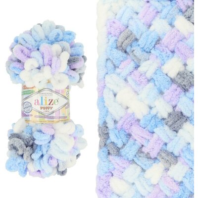 Alize Puffy Color 6524 modrá fialová – Zboží Mobilmania