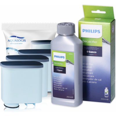 Philips Sada Aqualogis 3x filtry + 1x odvápňovač 250ml – Hledejceny.cz