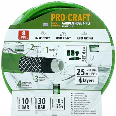 Procraft Zelená 4 vrstvá 1/2" 25m PR-4GH1325F – Hledejceny.cz