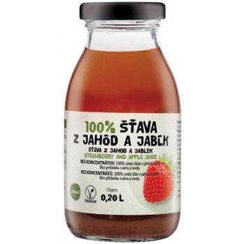 Zdravo Organic Šťáva jahoda - jablko 100% 200 ml