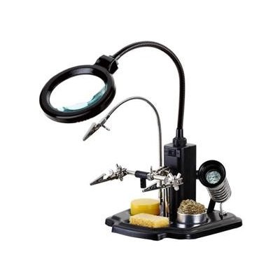 Rukojeť s lupou s LED osvětlením - ZD-10Y třetí ruka – Zbozi.Blesk.cz