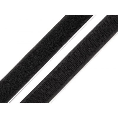 Suchý zip HÁČEK + PLYŠ samolepicí, šíře 20 mm černý, 1m – Hledejceny.cz