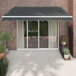 vidaXL Automatická zatahovací markýza antracitová 3,5 x 2,5 m – HobbyKompas.cz