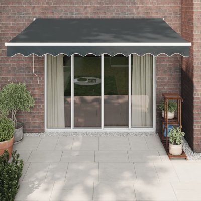 vidaXL Automatická zatahovací markýza antracitová 3,5 x 2,5 m – HobbyKompas.cz