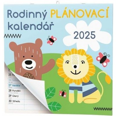 nástěnný Rodinný plánovací / 28,5xm x 28,5cm 28,5cm x 57cm rozloženo / BNL10-25 2025 – Sleviste.cz