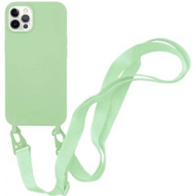 Pouzdro Appleking silikonové s nastavitelným popruhem iPhone 12 Pro Max - zelené