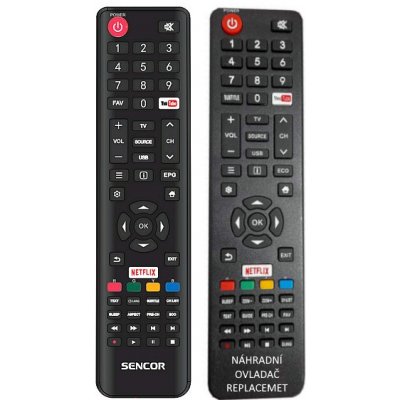 Dálkový ovladač Emerx Sencor SLE 50US600TCSB – Zboží Živě