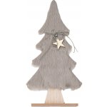 Textilomanie Dekorační vánoční stromeček s kožešinou LUSH 28 cm různé barvy Barva: Hnědá 40x45 cm – Hledejceny.cz