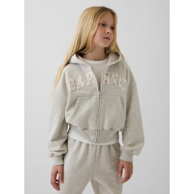 GAP dětská oversize mikina s logem VintageSoft šedá – Zboží Mobilmania