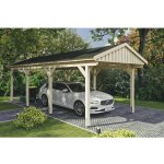 SKAN HOLZ Přístřešek na auto Fichtelberg 317 x 808 cm přírodní – Hledejceny.cz