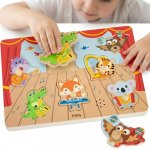 Viga puzzle hrající zvířata – Hledejceny.cz