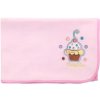 Dětská deka BabyOno měkká deka s aplikací sv.růžová Muffinka