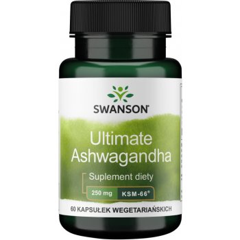 Swanson Ashwagandha Ultimate KSM-66 250 mg 60 rostlinných kapslí