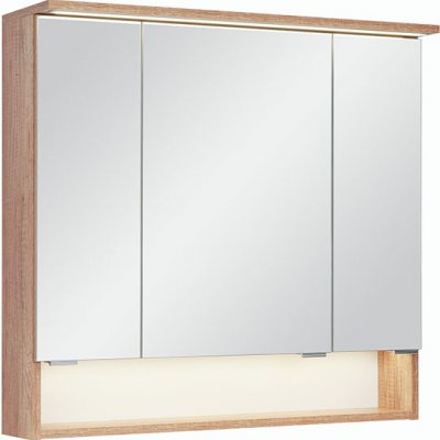A-Interiéry Zrcadlová skříňka závěsná s LED osvětlením Donau 80 ZS – Zboží Mobilmania
