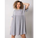 Dámské šaty s řasením RV-SK-6335.68-gray světle šedá – Zboží Mobilmania