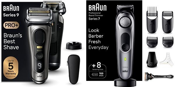Braun Series 9 Pro+ tmavě šedý + Braun Series 7 BT7420