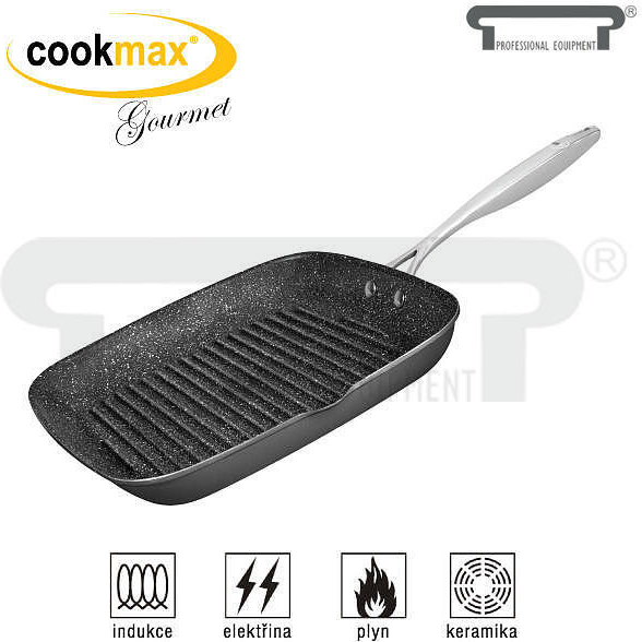 Cookmax Gourmet grilovací hranatá 28 cm 4 cm 2,3 l
