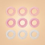 BeastPink Set spirálových gumiček do vlasů 9 ks pink – Zboží Mobilmania