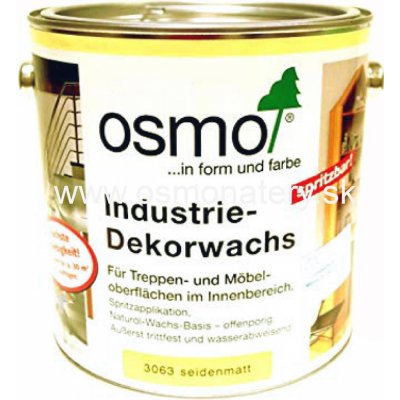 Osmo 3063 průmyslový dekorační vosk 2,5 l bezbarvý polomat – Hledejceny.cz