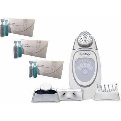 NuSkin ageLoc Edition Galvanic SPA II bílá + gely na pleť 24 x 4 ml