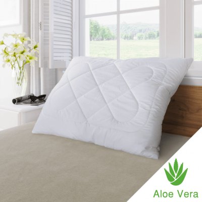 Kvalitex Polštář Aloe Vera mikrovlákno/duté vlákno zip 900g 70x90