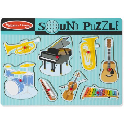 Melissa & Doug puzzle s úchyty a zvukem hudební nástroje – Hledejceny.cz